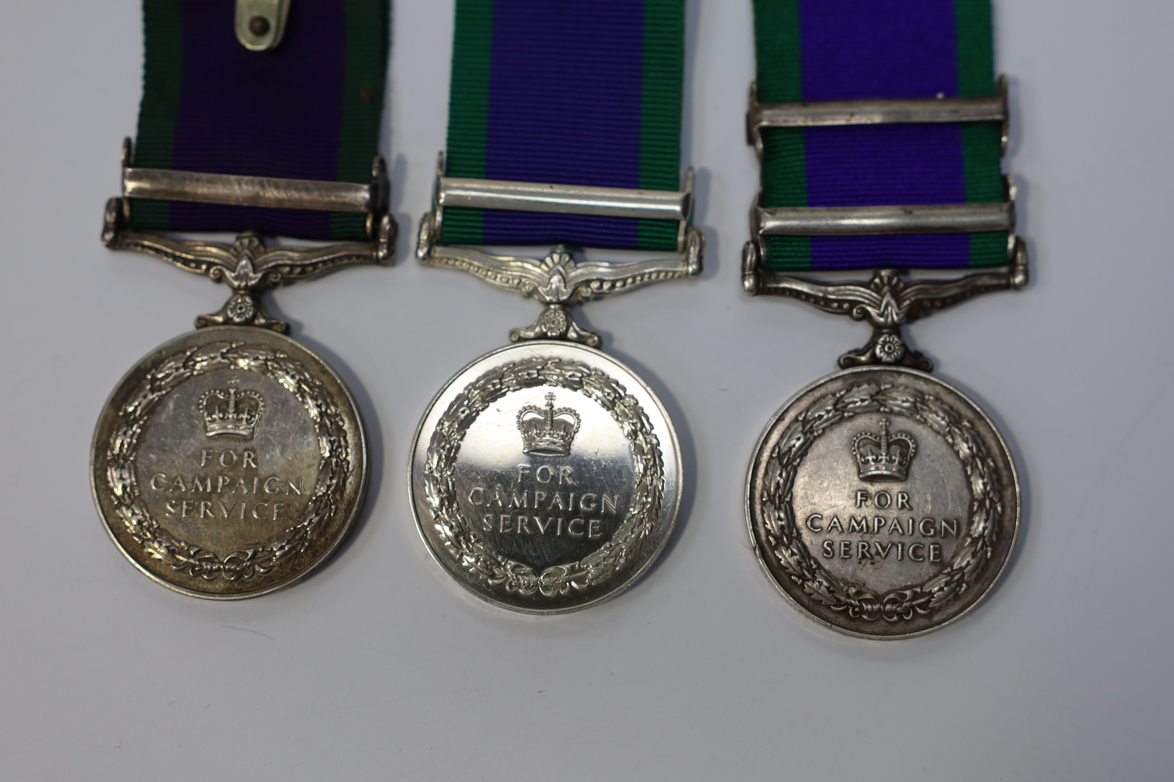 Three ERII Campaign Service Medals